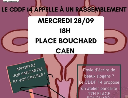 Le 28 septembre, Journée mondiale du droit à l’avortement : 18 heures Place Bouchard à Caen